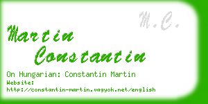 martin constantin business card